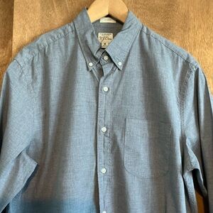 J Crew Classic Blue Button-Up Shirt